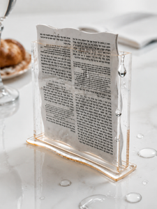 <b>Acrylic</b> Modern for Havdalah Blessing Card-Beautifully Designed Eco-Friendly Display Stand for Keepsake Shabbat Celebrations - Product Image 6