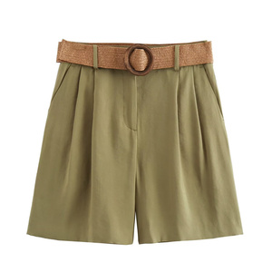ZATRHMBM Pantalones Cortos Bermuda de Verano para Mujer 2026, Nuevos, Deportivos, Clásicos, Vintage, Cintura Media Elástica, Pierna Ancha, Transpirables, de Secado Rápido - Product Image 1