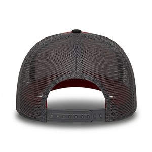<b>Cheap</b> Price Two Tone Red Black Trucker Hat Mesh Panel Adjustable Snapback Plain Front Custom Logo Summer Lightweight Casual Cap - Product Image 2