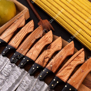 Couteaux de cuisine professionnels en acier Damas forgé à la main, à lame pleine, ambidextres, finition brossée, lame de 4,5 pouces, pour restaurant, maison et extérieur - Product Image 3