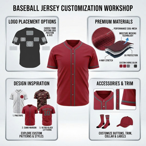 Maillot de baseball personnalisé pour hommes - Sans manches, col baseball, respirant, séchage rapide, impression numérique, noms et logos d'équipe personnalisés - Product Image 6