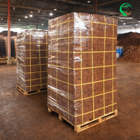 Bloque de Fibra de Coco de Bajo Contenido de Cloruros (EC) de 5 kg, Fibra de Coco Ecológica Biodegradable, Alta Retención de Agua, Medio de Cultivo para Hidroponía