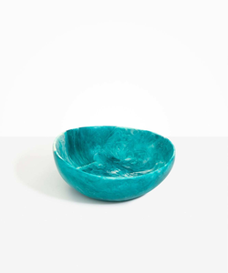 Tazón para Servir Ensaladas de Resina Duradero y Personalizable con Patrones de Remolino Acuático de Mármol Ecológico - Product Image 5