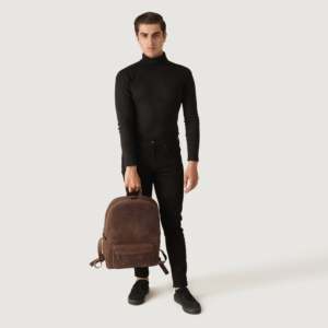 Leather Gym <b>Bag</b> with Spacious Compartments for Sports Travel and Fitness Gear Stylish Leather Backpack for College Office Travel - Product Image 5