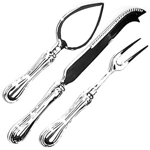 Juego de cuchillos para queso de acero inoxidable de calidad garantizada con mangos decorativos, herramientas duraderas de metal para servir queso - Product Image 1