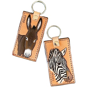 Custom Made 100% Cow Leather <b>Accessories</b> <b>Key</b> <b>Ring</b>/ <b>Key</b> Fob With Horse Embossed Design Wholesale Manufacturer Custom Made - Product Image 1