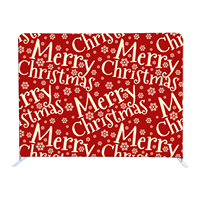 Backdrop Studio Foto Natal 360 Derajat Bahan Kain Tegangan Tinggi Terlaris, Rangka Aluminium Alloy, Sublimasi Pewarna, Pameran Dagang