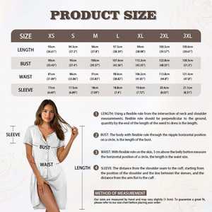 Último Diseño Personalizado MaileLei Culture, Camisón de Moda para Mujer, Manga Corta, Cuello Redondo, Botones, Impresión Bajo Demanda - Product Image 5