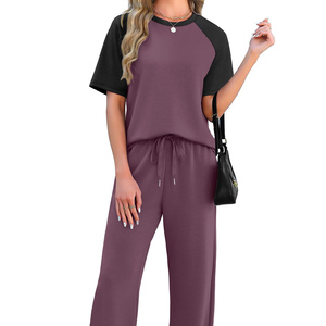 Lounge Wear Summer <b>Set</b> Women's Breathable Quick Dry Solid Color Women's <b>Sets</b> Outdoor Wear Outing To Use Lounge Wear Summer <b>Set</b> - Product Image 3