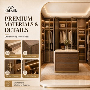 Système de dressing modulaire moderne de luxe sur mesure, grande capacité de rangement pour villa, suite principale, dressing - Product Image 4