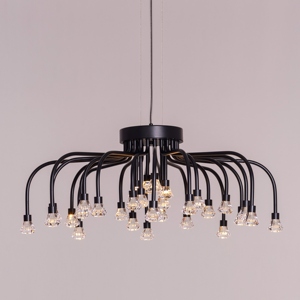 Modern Luxury Crystal Chandelier Black Metal Pendant <b>Light</b> Contemporary <b>LED</b> Hanging <b>Ceiling</b> Lamp Decorative Indoor Lighting - Product Image 4