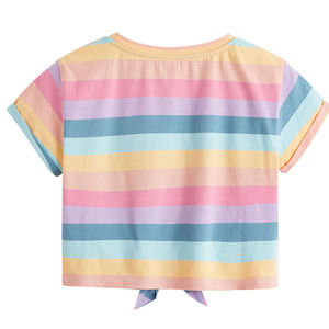 Camisetas Cortas Deportivas para Mujer, Diseño Nuevo, Paneles Multicolores Hechos a Medida, Secado Rápido, Estilo Deportivo para Exteriores - Product Image 2