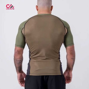 Customized Rashguard Comfortable Breathable Quick Dry <b>Compression</b> Clothing <b>Men</b> Rash Guard Spandex/Polyester Adult Size - Product Image 2