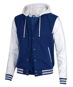 Veste de baseball personnalisée avec logo imprimé, veste varsity en coton, veste en molleton, veste à capuche surdimensionnée avec boutons - Product Image 3