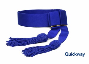 Cinturón de Cintura Ceremonial de Tela Trenzada con Hebilla Ajustable de Latón, Color Azul Rey, para Vestido, Uniforme, Desfile Formal - Product Image 3