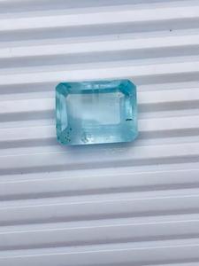 Aguamarina Natural Corte Esmeralda 4.50CTS Color Azul Cielo Premium Claridad Excelente Calidad Fina Tratada con Calor Pieza de Colección IGI - Product Image 1