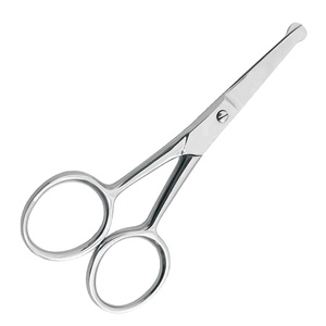 Ciseaux en acier inoxydable à pointe arrondie pour couper les poils des oreilles et du nez, les sourcils, la moustache et la barbe - Product Image 1