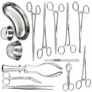 Ensemble d'instruments de dilatation et de curettage gynécologiques en acier inoxydable de haute qualité, kit chirurgical certifié CE, autoclavable et réutilisable - Product Image 1