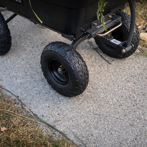 <b>Trolley</b> Garden Dump Cart with Wheels Wagon Heavy Duty Steel Frame Utility Cart with Air Tires for Yard Lawn Hauling ODGGAD007 - Product Image 2