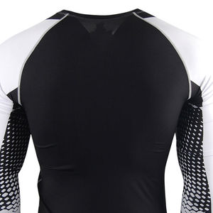Wholesale Custom Logo Rashguard Men Long Sleeve Compression Shirt Quick Dry Gym Fitness MMA Training Sportswear Rash Guard - Product Image 6