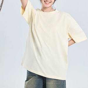 Camiseta Ajustada para Mujer, 100% Algodón, Hombros Caídos, Apliques Básicos, Tela Jersey Ecológica - Product Image 3