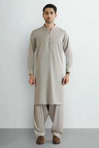 Shalwar Kameez pour hommes, taille plus, couleur unie, nouveau style, 100% coton, de haute qualité, confortable - Product Image 5