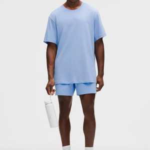Camiseta de Manga Corta para Hombre, Verano, 100% Algodón, Transpirable, Bordada, Cuello Redondo, Casual, Marca de Lujo, Corte Regular, Talla Grande, 180 Gramos - Product Image 1
