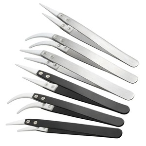 Paquete de 3 Pinzas de Soldadura Electrónicas de Cerámica con Punta Recta, Pinzas de Cerámica Antiestáticas, Resistentes al Ácido y de Precisión - Product Image 3