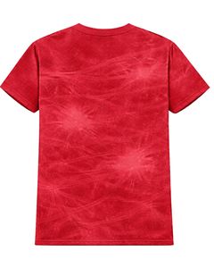 Camiseta Roja Brillante con Efecto Teñido para Hombre, Cuello Redondo, Manga Corta, Algodón, Estilo Casual Urbano, Lavado Vintage, Personalizada, OEM, Proveedor Mayorista de Camisetas - Product Image 2