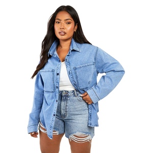 Chaquetas Vaqueras Casuales de Color Sólido de Alta Calidad para Mujer, Manga Larga, Talla Grande, Impermeables, Transpirables, Ropa de Invierno para Exteriores - Product Image 1