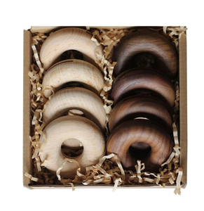 คลิปหนีบถุงซีลรูปโดนัทน่ารัก ทำจากไม้กระถินเทศ 2 สี  ราคาคุ้มค่า - Product Image 1