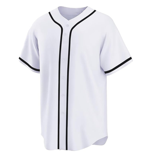 Camiseta de Béisbol de Malla Transpirable 100% Poliéster de Alta Calidad, Estilo Hip Hop, Casual, con Botones, Venta al Por Mayor - Product Image 1