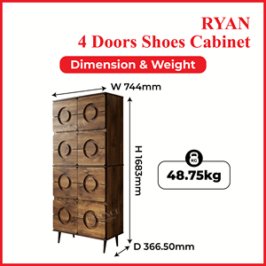 Organizador Plegable Moderno de 8 Niveles, Modelo Ryan, con 4 Puertas, para Zapatos, en Color Roble Pacífico, para Sala de Estar, Mueble para el Hogar, Gran Venta - Product Image 6