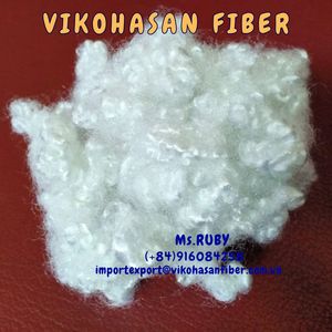 Fibra cortada de poliéster siliconado hueco conjugado reciclado sin fluorescencia, fabricante Vikohasan - Product Image 4