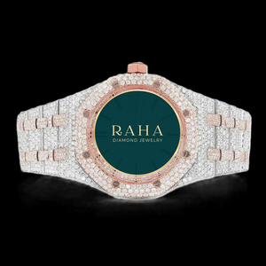 Reloj de Lujo de Cuarzo para Hombre, Acero Inoxidable, Esfera con Diamantes Moissanite, Cronógrafo, 10 Bar - Product Image 1