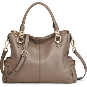 Women Custom Logo Genuine Leather Tie Dye <b>Pebbled</b> Tote Handbag with Shoulder Strap Zipper Closure for Travel Daily Use - Product Image 1