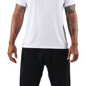 Camiseta Deportiva Blanca para Hombre, Algodón Premium, Cuello Redondo, Entrenamiento, Fitness, Ropa Deportiva Informal, Uso Diario - Product Image 3