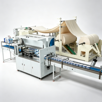 Máquina Automática para Rebobinar y Doblar Papel Higiénico, 100-200m/min, Control PLC, con Bomba y Unidad de Empaquetado para Fábrica de Papel