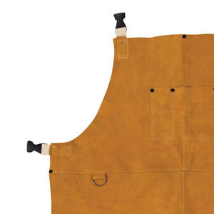 Delantal de cuero profesional para soldadura, corte y tareas de taller industrial. Delantal de cuero resistente para soldar. - Product Image 4