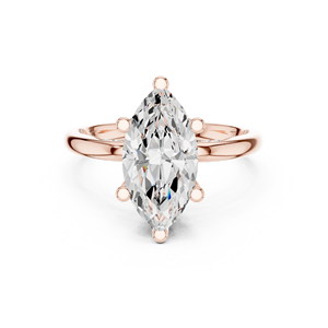 Bague unisexe sophistiquée en moissanite taille marquise de 2 carats, style Art Déco, en acier inoxydable avec sertissage halo dissimulé - Product Image 1