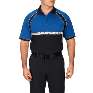 Camiseta Polo de Manga Corta de Alta Visibilidad con Tiras Reflectantes, Diseño Práctico con Bolsillos, Ropa de Trabajo Profesional de Alta Visibilidad para Hombre - Product Image 1