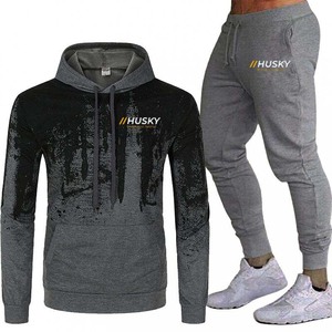 Pantalones Deportivos de Forro Polar con Capucha para Hombre, Estilo Husky, con Bloques de Color, Cierre con Cordón, Bolsillos Laterales, Ropa Casual de Invierno, 100% - Product Image 1