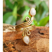 Bague en laiton plaqué or 18 carats avec pierre précieuse quartz rose, style chrétien traditionnel, unisexe, pour usage quotidien, sertissage clos, forme paix
