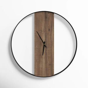 Minimalist Round Wooden Wall <b>Clock</b> Analog Quartz Silent Design for Living Room Home Office Decor - Product Image 5