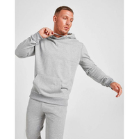 Ensemble de survêtement vintage personnalisé pour homme : sweat à capuche et pantalon large avec logo brodé et ourlet effiloché