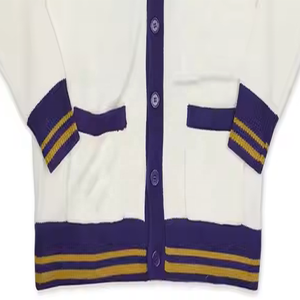 Créez vos pulls personnalisés de haute qualité à col en V pour les logos de sororités/fraternités/écoles/collèges/universités, cardigans tricotés - Product Image 5
