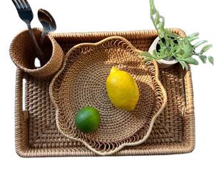 Plateaux de service en rotin en gros-Plateaux de restauration jetables écologiques de qualité supérieure - Product Image 1