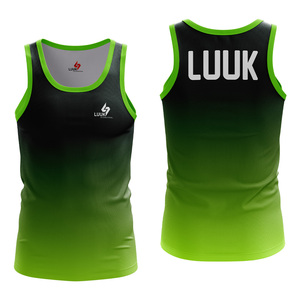 Men's Sublimation Tank Top Custom Athletic Gym Vest Lightweight Breathable <b>Running</b> Workout Training <b>Singlet</b> OEM ODM - Product Image 4