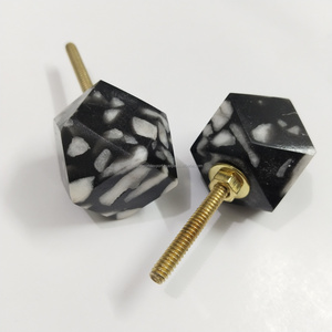 Peach Terrazzo <b>Door</b> Knob Hardware Resin Rectabguler for Kitchen Hardware Cabinets <b>Door</b> <b>Pull</b> <b>Handle</b> Design Customized - Product Image 5