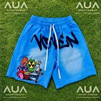 AUA SPORTSWEAR Short à cordon de serrage sublimé VOLEN orange pour homme, respirant, en polyester, coupe classique, pour adulte, été